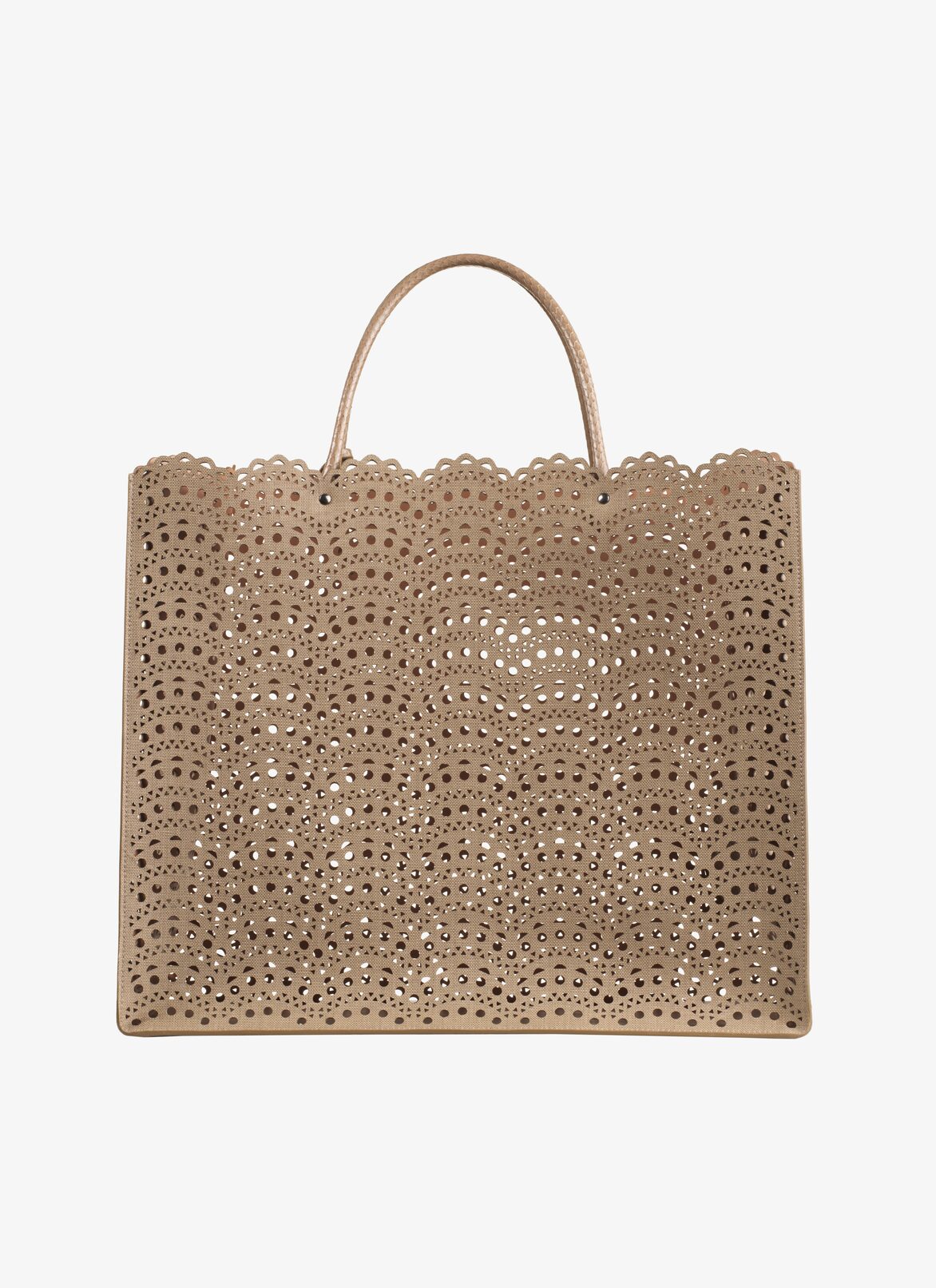 LARGE BAG PAILLE+ELAP MIN VIENN VAG TERRE D'OMBRE ALAÏA UMBRABRAUN LARGE BAG PAILLE+ELAP MIN VIENN VAG TERRE D'OMBRE